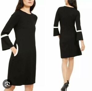 Scapa Lauren Perre stretchy black longsleeve dress with pockets size XS
